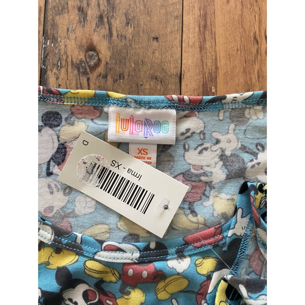 NWT! Women's XS Disney Retro Mickey Mouse Blue IRMA Tunic by Lularoe - Picture 6 of 7